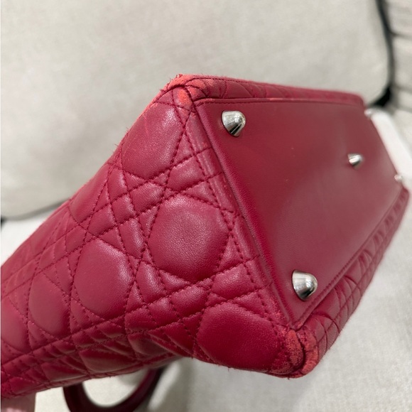 Christian Dior Lady Dior Cannage Quilted Tote – Red - Picture 9 of 15